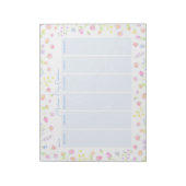 Pastel Wilde Bloemen Weekplanner Notitieblok in Bl (Linkerzijde)