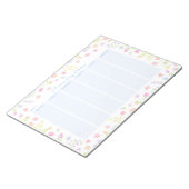 Pastel Wilde Bloemen Weekplanner Notitieblok in Bl (Schuin)