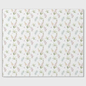 Pastel Wildebloem Botanisch Inpakpapier (Vlak)