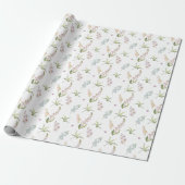Pastel Wildebloem Botanisch Inpakpapier (Uitgerold)