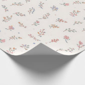 Pastel Wildebloem Botanisch Inpakpapier | Schattig (Hoek)