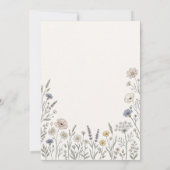 Pastel Wildebloem Bruiloft Kaart (Achterkant)