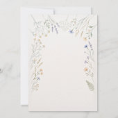 Pastel Wildebloem Bruiloft Kaart (Achterkant)