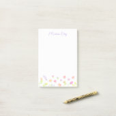 Pastel Wildebloem Persoonlijke Lila Post-It Notiti Post-it® Notes (Op bureau)