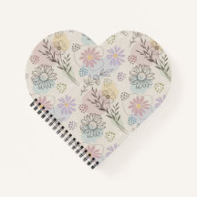 Pastel Wildebloemcollage – Chic Bloemmotief Geomet