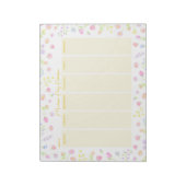 Pastel Wildebloemen Weekplanner Notitieblok in Gee (Linkerzijde)