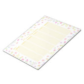 Pastel Wildebloemen Weekplanner Notitieblok in Gee (Schuin)