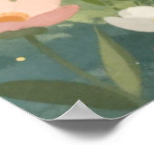 Pastel Wildebloemenweide Inspirerende Spreuk Poster (Hoek)