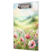Pastel Wildebloemenweide Landschap Klembord (Links)