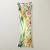 Pastel Wildebloemenweide Landschap Lichaamskussen (Voorkant Verticaal)
