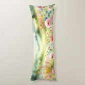 Pastel Wildebloemenweide Landschap Lichaamskussen (Achterkant (Verticaal))