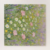 Pastel Wildebloemenweide Schilderij Legpuzzel (Horizontaal)