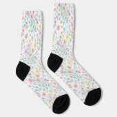 Pastel Wildebloemenweidepatroon Sokken (Rechts)