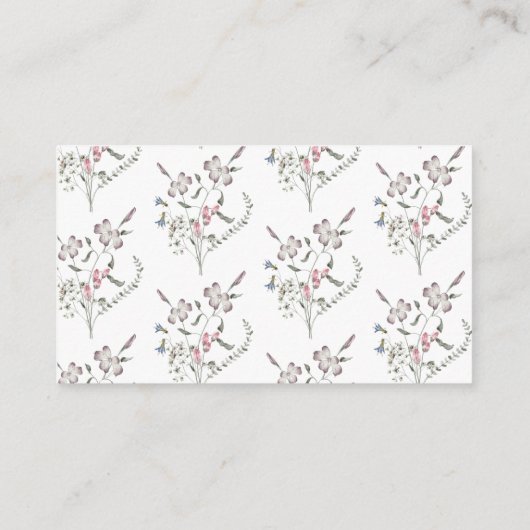 Pastel Wildflower Afstuderen advies Informatiekaartje (Achterkant)