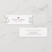 Pastel Wildflower Afstuderen Naam Kaart Mini Visitekaartje