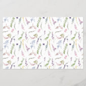 Pastel Wildflower Baby shower Bingo Flyer (Achterkant)