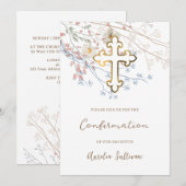 Pastel Wildflower Bevestiging Uitnodiging (Voorkant / Achterkant)