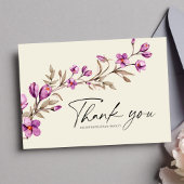 Pastel Wildflower Boho Weddenschap Hartelijk dank Bedankkaart