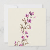 Pastel Wildflower Boho Wedding Save the Date Kaart (Achterkant)