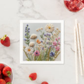  pastel Wildflower Borduurwerk Servet (Insitu)