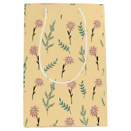 Pastel Wildflower Botanical Gift Bag Medium Cadeauzakje