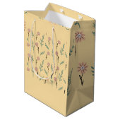 Pastel Wildflower Botanical Gift Bag Medium Cadeauzakje (Achterkant Gekanteld)