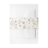 Pastel Wildflower Butterfly Garden Pattern Uitnodigingen Wikkel (Voorkant Voorbeeld)