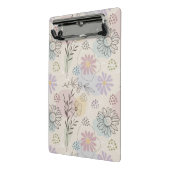 Pastel Wildflower Collage – Chic Floral Geometric  Mini Klembord (Angled2)
