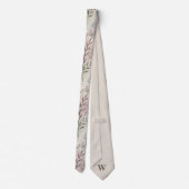 Pastel Wildflower Collage – Chic Floral Geometric  Stropdas (Achterkant)