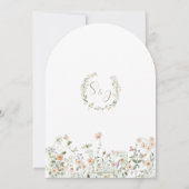 Pastel Wildflower Delicate Floral Wedding Arch Kaart (Achterkant)