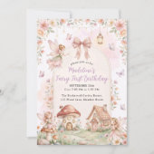 Pastel Wildflower Fairy First 1st Birthday Party Kaart (Voorkant)