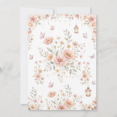 Pastel Wildflower Fairy First 1st Birthday Party Kaart (Achterkant)