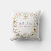 Pastel Wildflower Fairy Garden Baby Girl Nursery Kussen (Voorkant)
