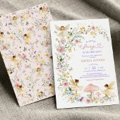 Pastel Wildflower Fairy Garden Girl Baby shower Kaart