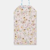 Pastel Wildflower Fairy Garden Verjaardagsfeest Cadeaulabel (Achterkant)