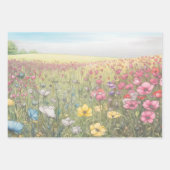 Pastel Wildflower Fields | Ontkoppeling van zwaarg Inpakpapier Vel (Voorkant)