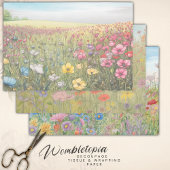 Pastel Wildflower Fields | Ontkoppeling van zwaarg Inpakpapier Vel