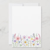 Pastel Wildflower Floral Baptism Kaart (Achterkant)
