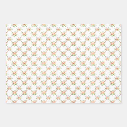 Pastel Wildflower Floral Pattern Inpakpapier Vel (Voorkant 2)