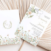 Pastel Wildflower Garden Delicate Floral Wedding Kaart