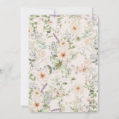 Pastel Wildflower Garden Delicate Floral Wedding Kaart (Achterkant)