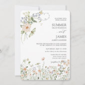 Pastel Wildflower Garden Delicate Floral Wedding Kaart (Voorkant)