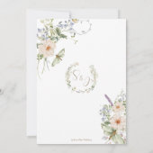 Pastel Wildflower Garden Delicate Floral Wedding Save The Date (Achterkant)