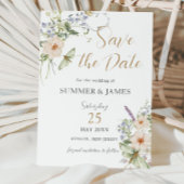 Pastel Wildflower Garden Delicate Floral Wedding Save The Date