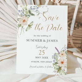 Pastel Wildflower Garden Delicate Floral Wedding Save The Date