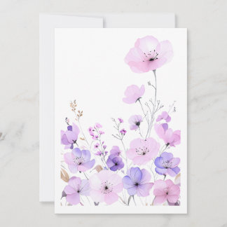 Pastel Wildflower Garden Soft Floral Bloom Kaart