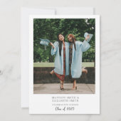 Pastel Wildflower Garden Twin Graduation Party Kaart (Achterkant)