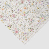 Pastel Wildflower Handschrift Script Decoupage Tissuepapier (Detail)