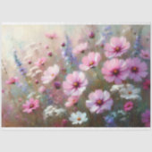 Pastel Wildflower Impressionist Schilderij Decoupa Tissuepapier (Voorkant)