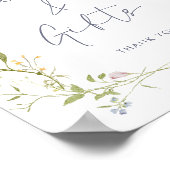 Pastel Wildflower Kaarten en geschenken Poster (Hoek)